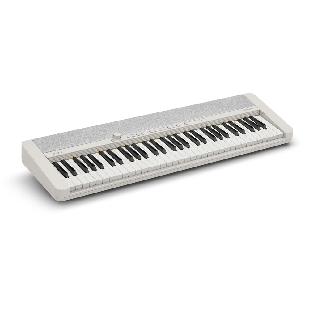 Casio CT-S1WEC2-FA CT-S1 Series 61 Keys Casiotone Keyboard White with Free Original Casio Adapter