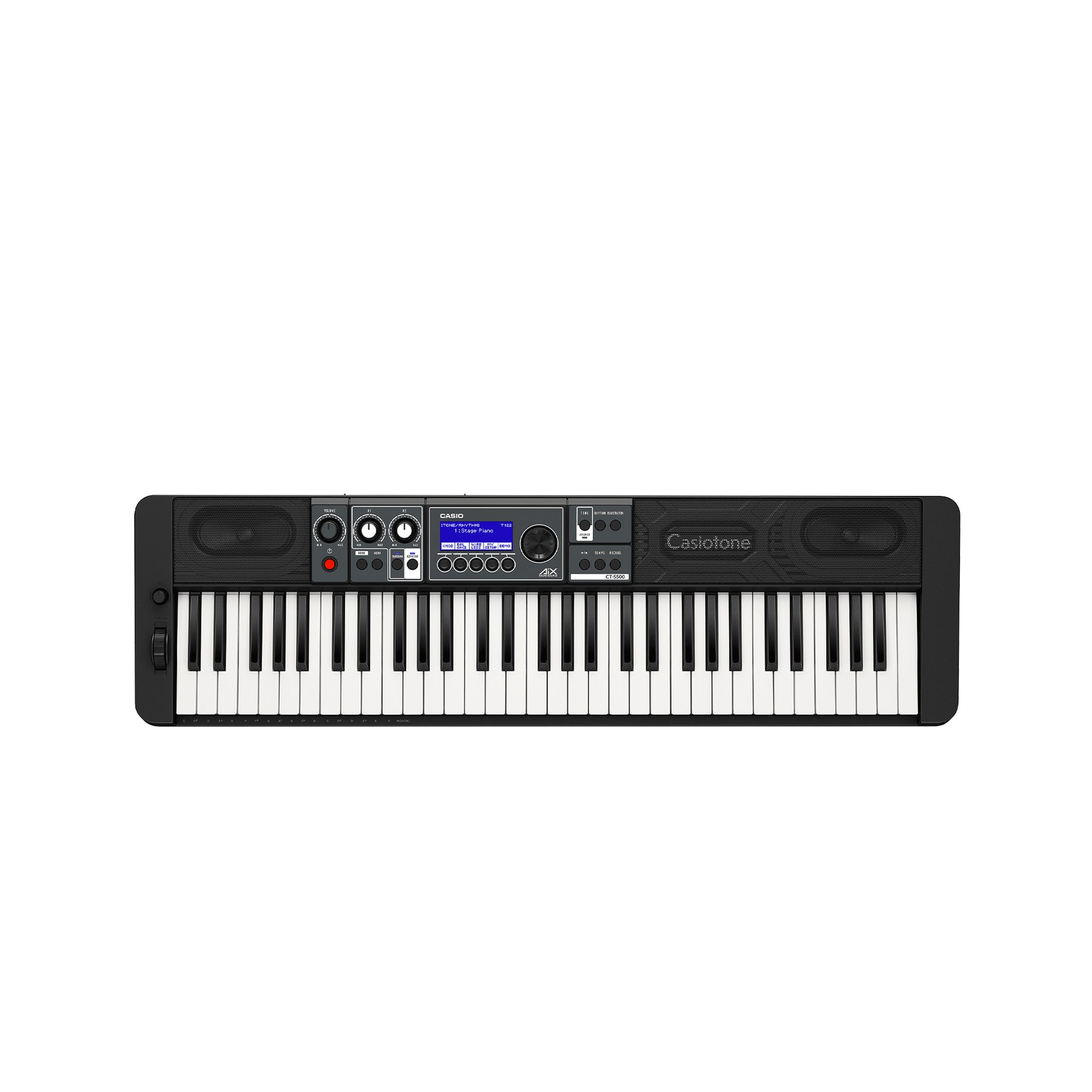 Casio CT-S500C2 61 Keys Black  Casiotone Keyboard with Free Original Adapter
