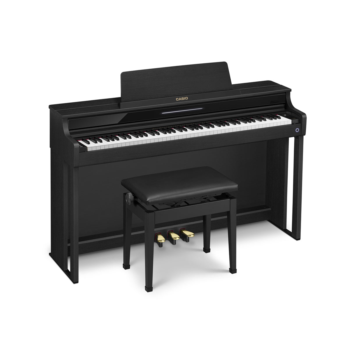 Casio AP-550BK Celviano 88 Weighted Keys Black Digital Piano includes Adapter and Piano Bench