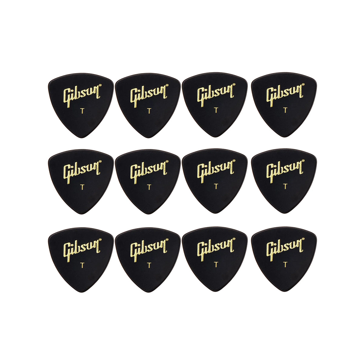 Gibson Gear APRGG-73T Heavy Wedge Style Black Guitar Pick 12pcs