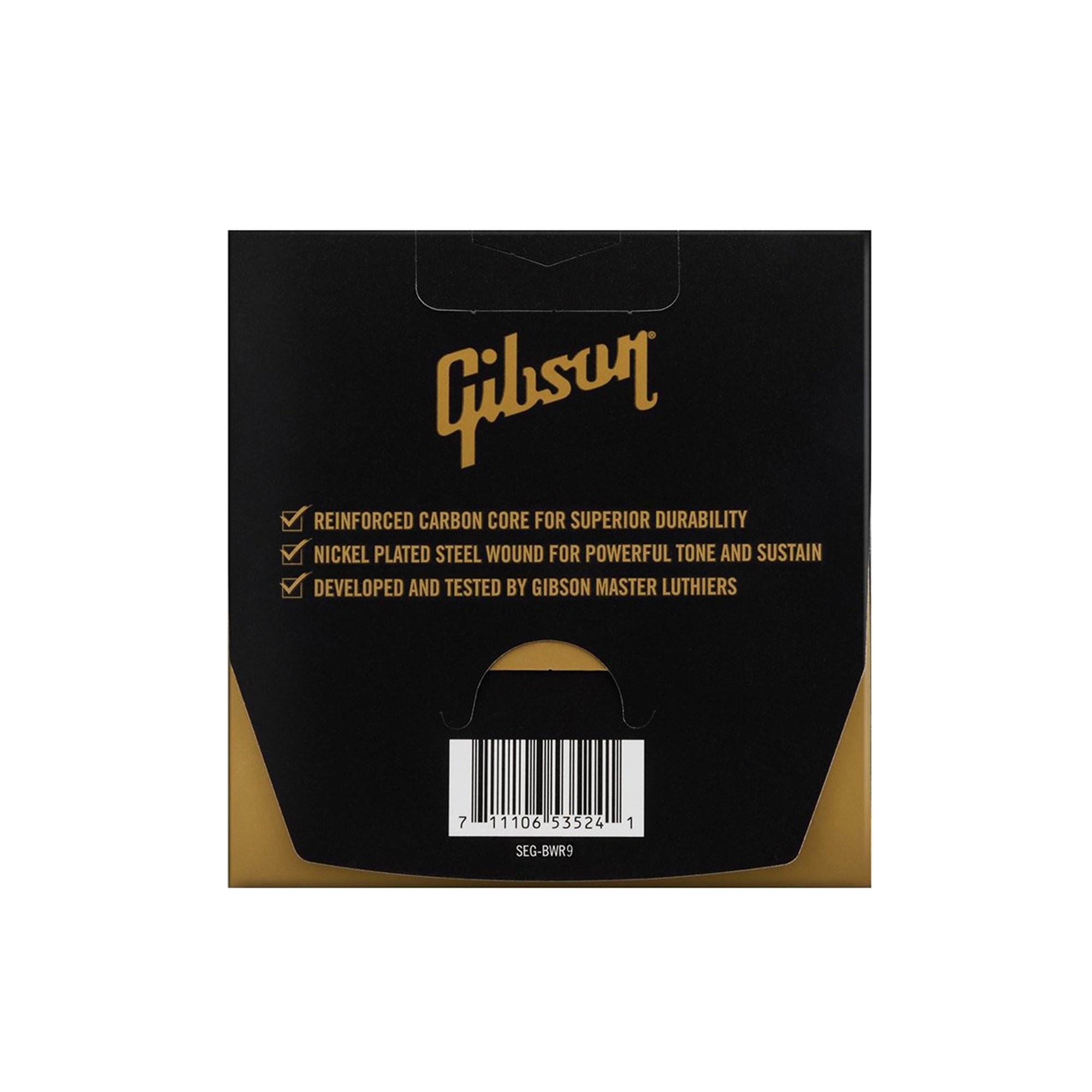 Gibson Gear SEG-BWR9 Brite Wire 'Reinforced' Electric Guitar Strings - .009-.042 Ultra Light