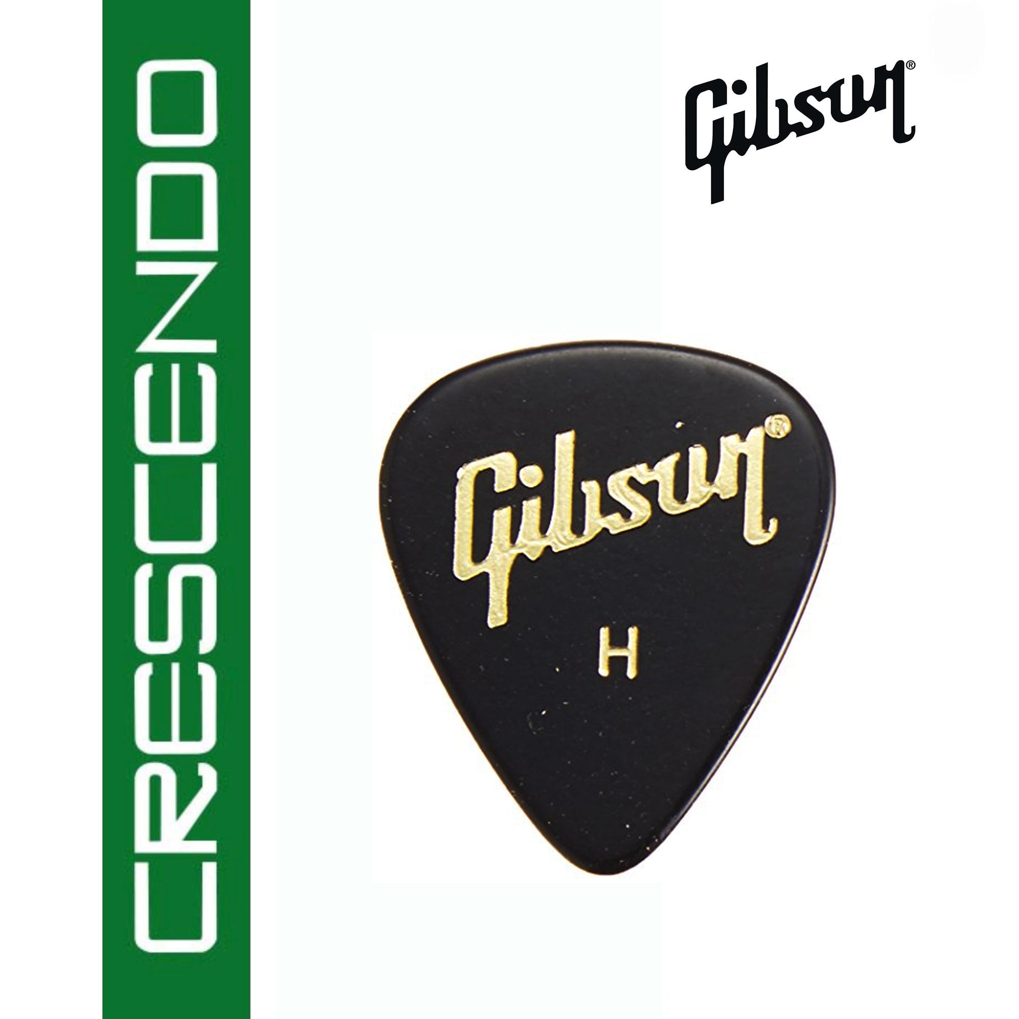 Gibson Gear APRGG-74H Heavy Wedge Style Black Guitar Pick 12pcs