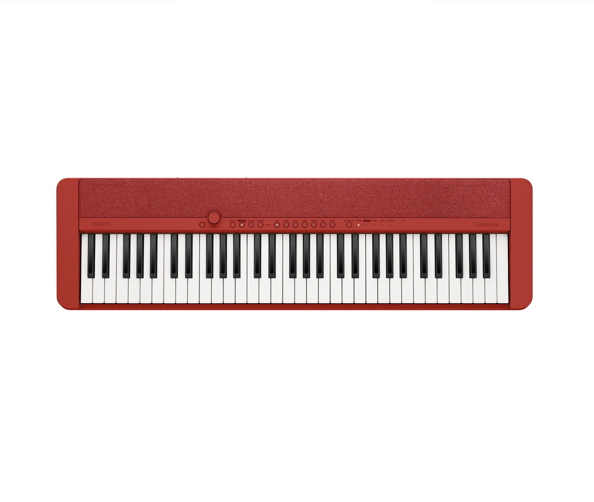 Casio CT-S1RDC2-FA CT-S1 Series 61 Keys Casiotone Keyboard Red with Free Original Casio Adapter