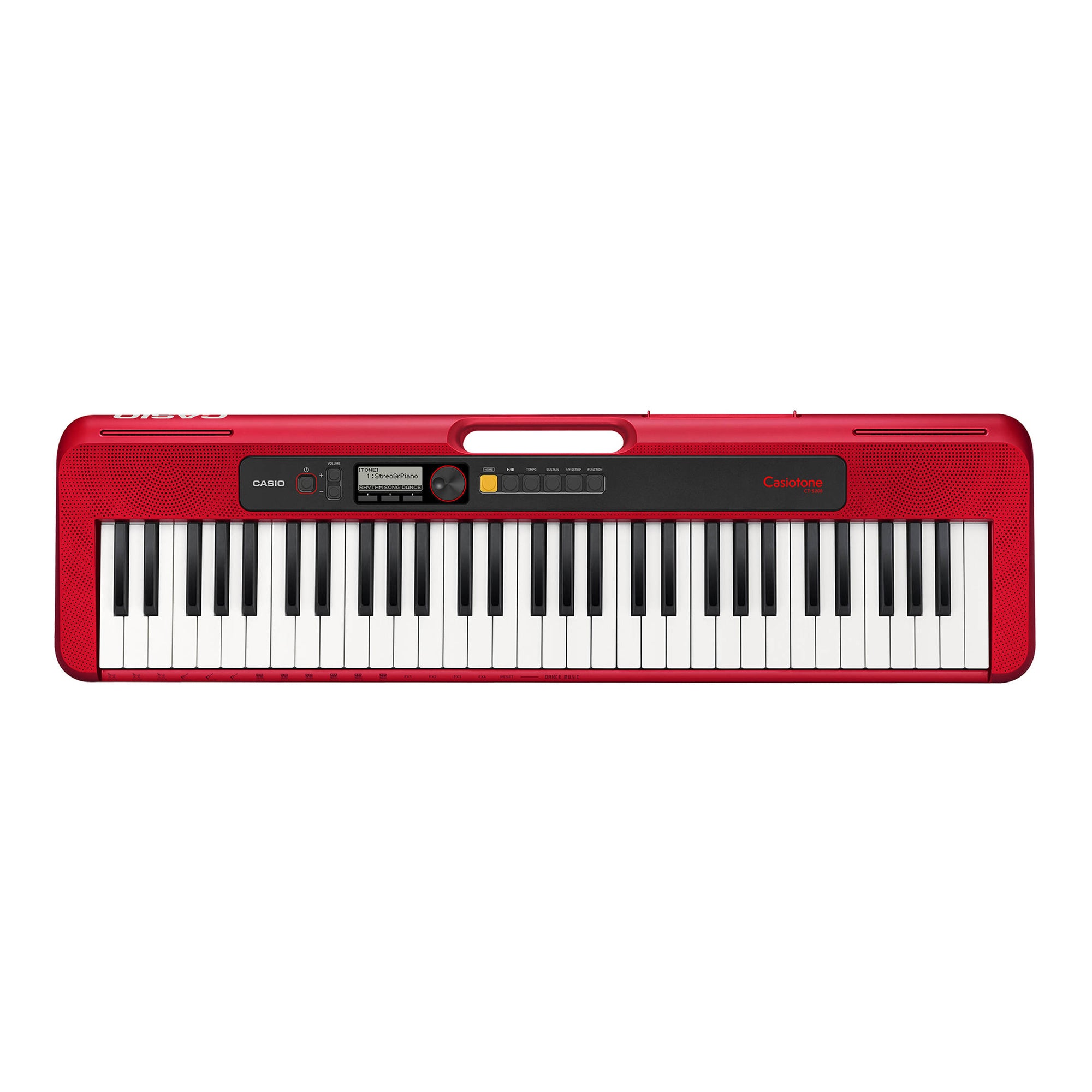 Casio CT-S200RD-FA 61 Keys Red Casiotone Keyboard with Free Original Adapter