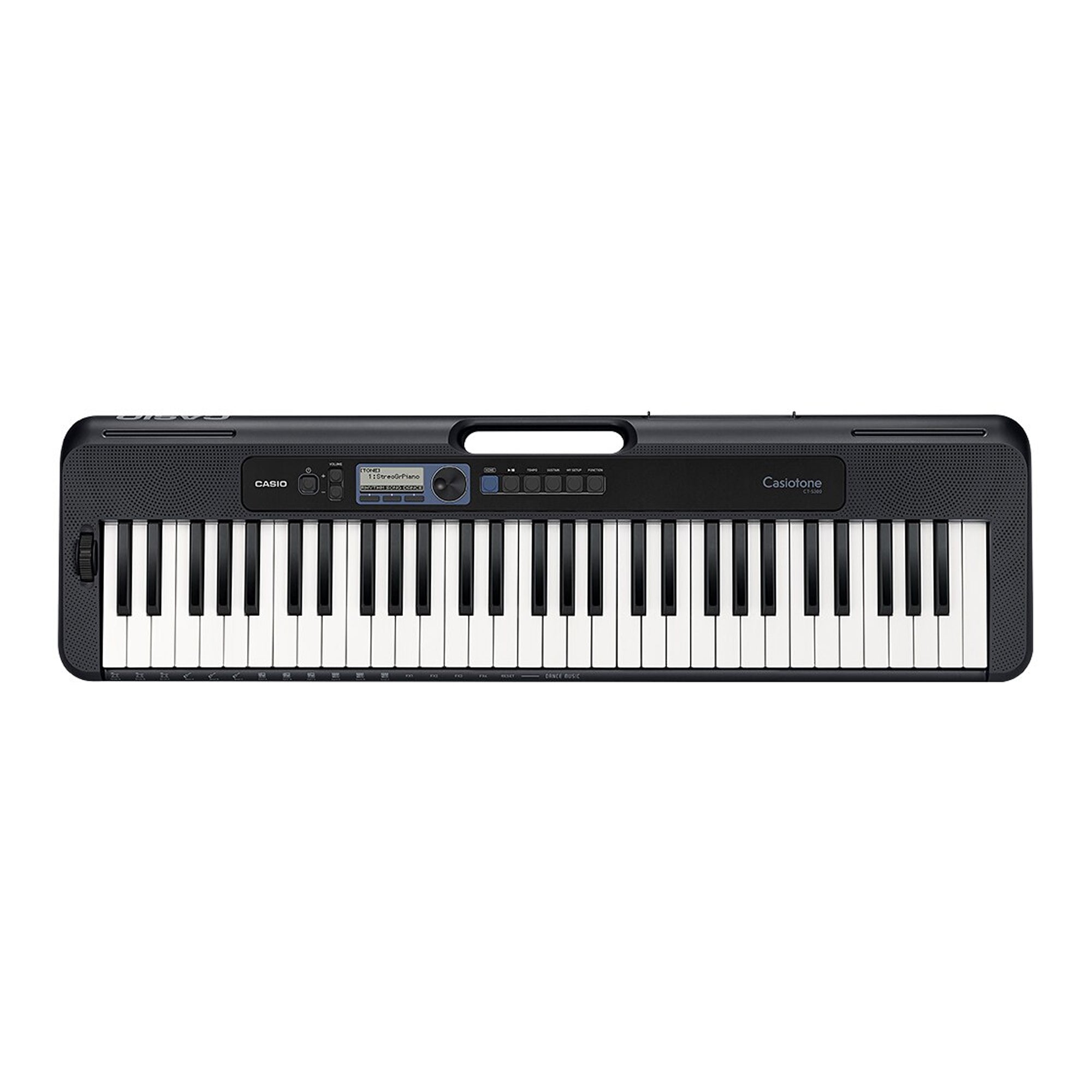Casio CT-S300-FA 61 Keys Black Slim Casiotone Keyboard with Free Original Adapter