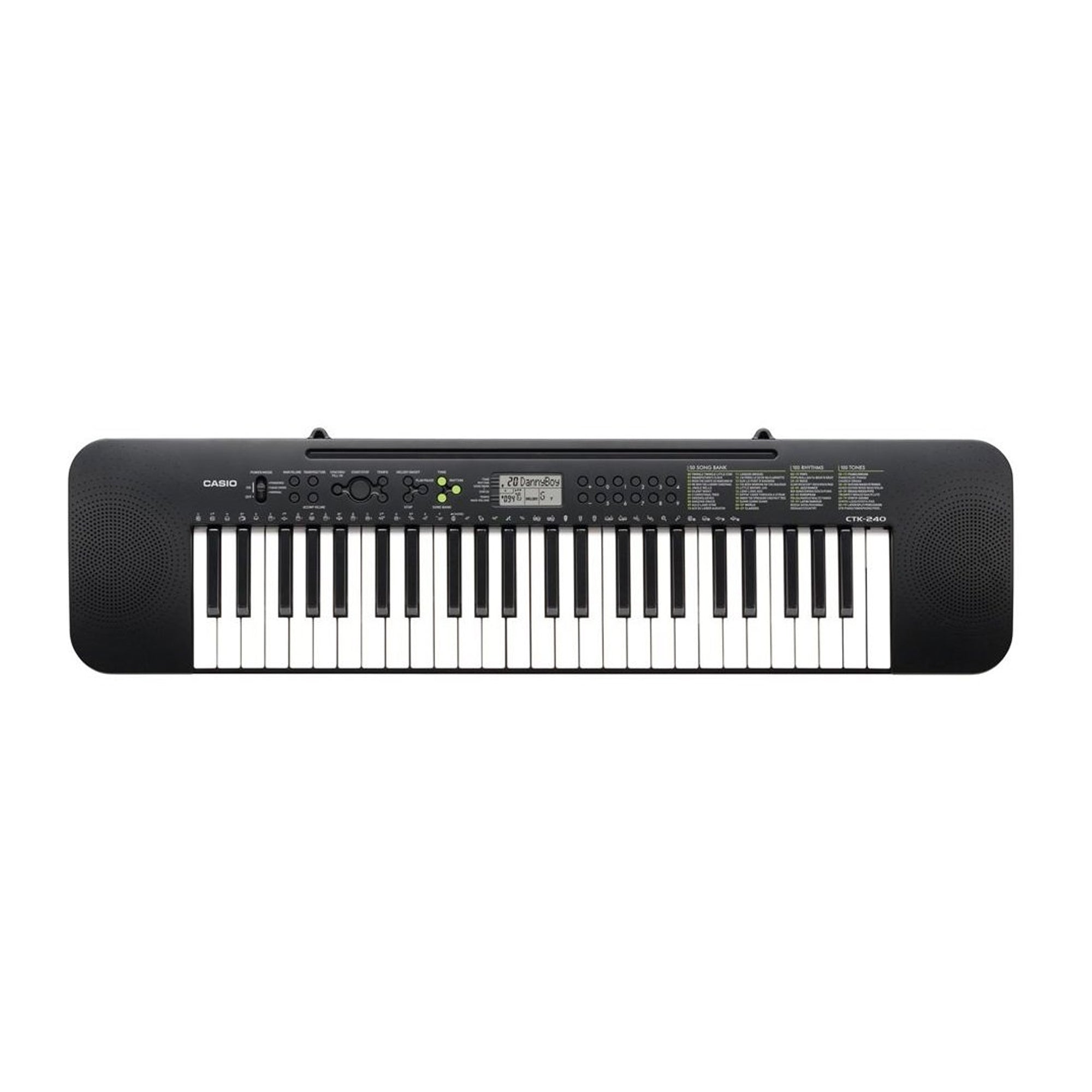 Casio CTK-240-FA 49 Keys Black Standard Keyboard with Free Original Adapter