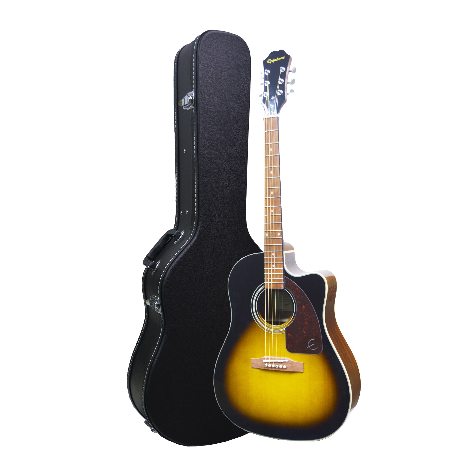 Epiphone EE21VSCH1 J-15 EC Deluxe Fishman Presys-II Sunburst Acoustic/Electric Guitar with Hardcase