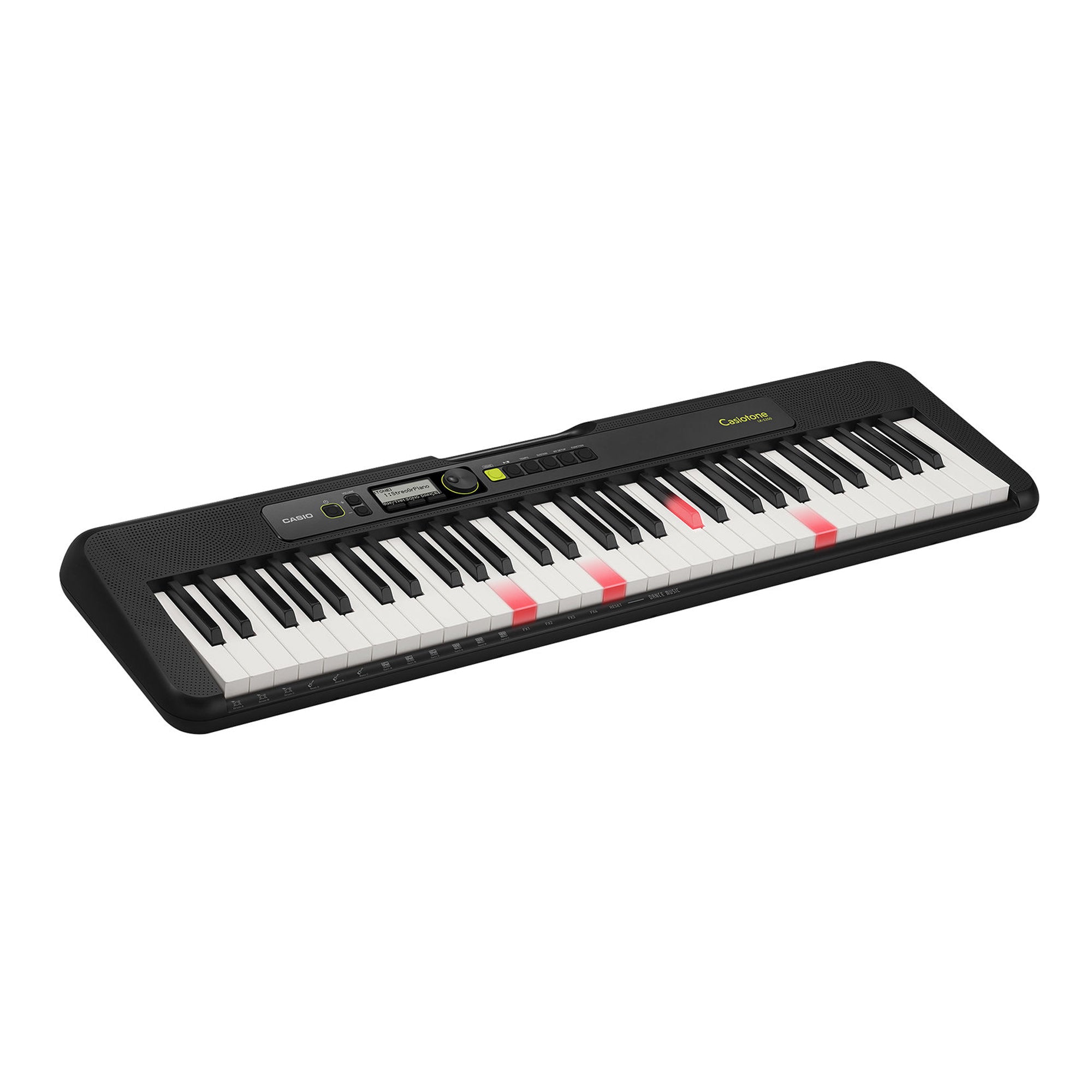 Casio LK-S250-FA 61 Key Lighting Black Slim Keyboard with Free Original Adapter